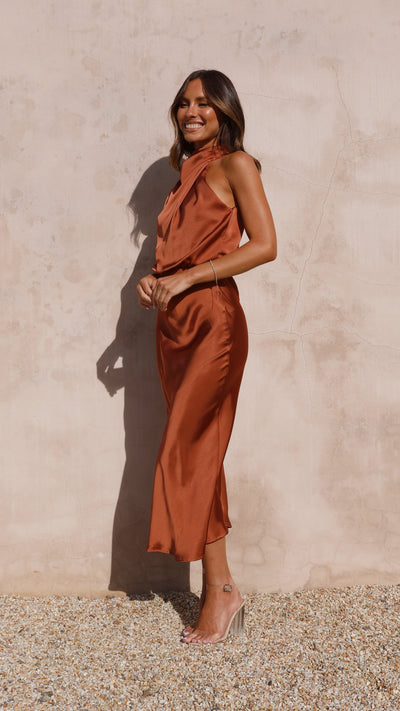 Load image into Gallery viewer, Esther Maxi Dress - Copper - Billy J
