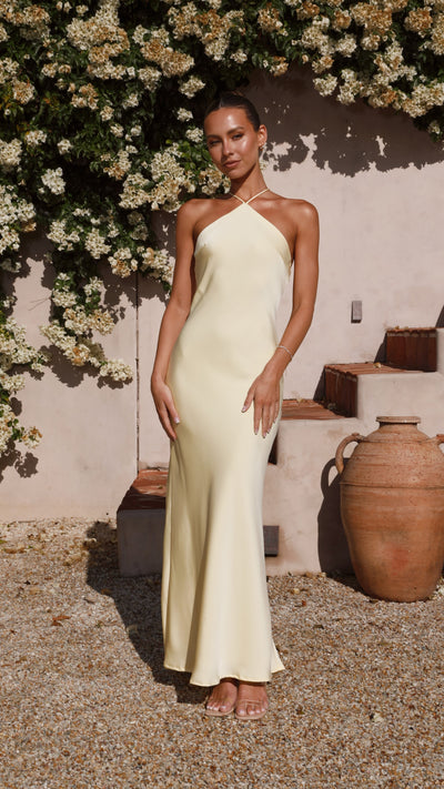Load image into Gallery viewer, Chiara Maxi Dress - Yellow - Billy J
