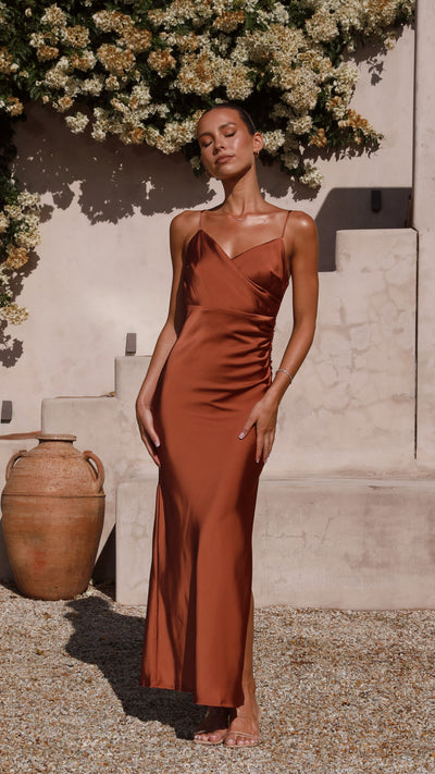 Load image into Gallery viewer, Ariana Maxi Dress - Copper - Billy J
