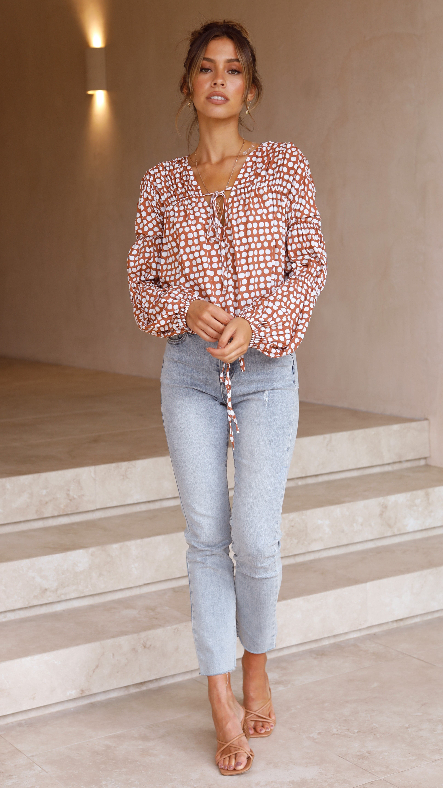Orane Top - Brown/Spot - Billy J