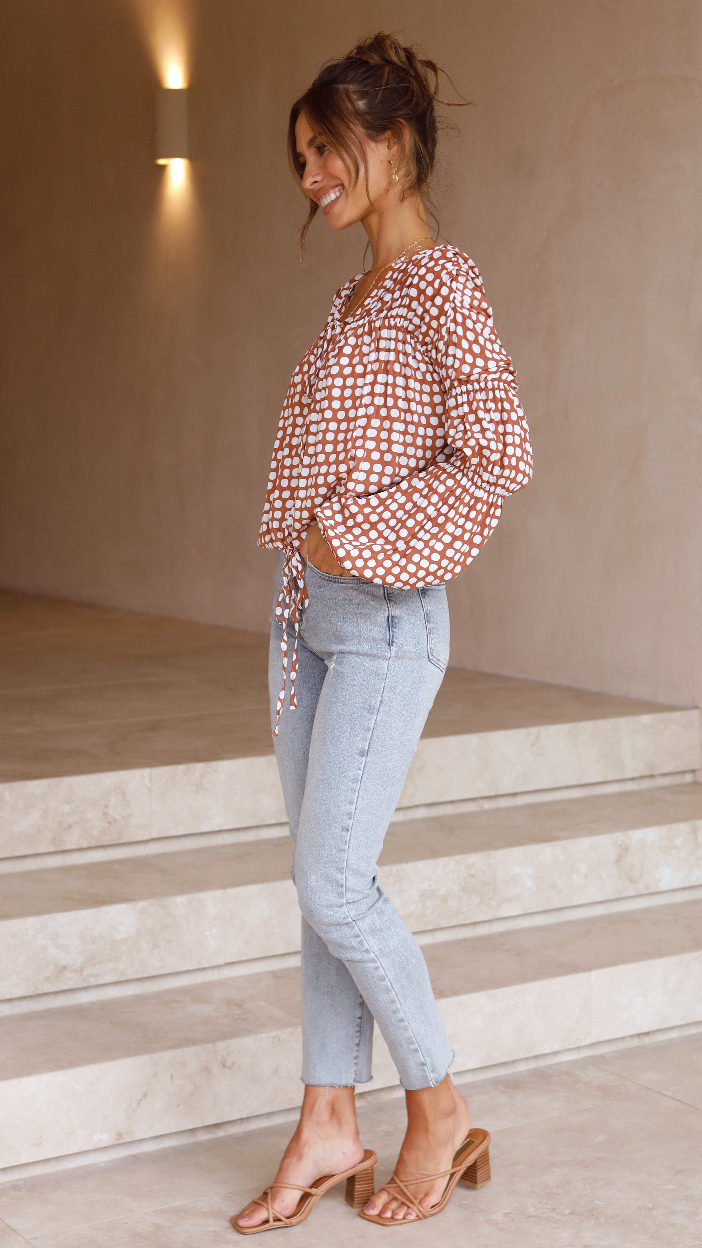 Orane Top - Brown/Spot - Billy J