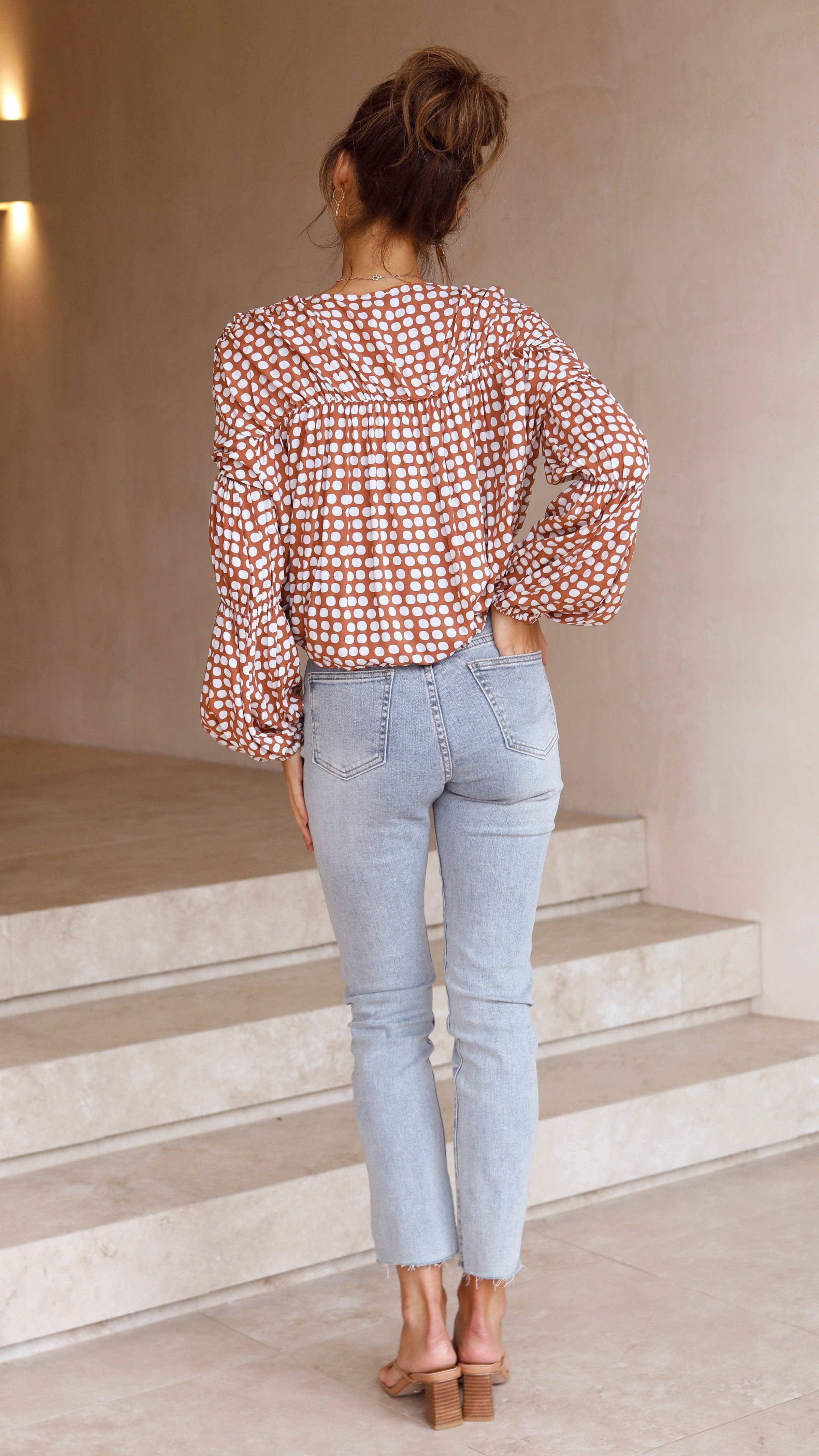 Orane Top - Brown/Spot - Billy J