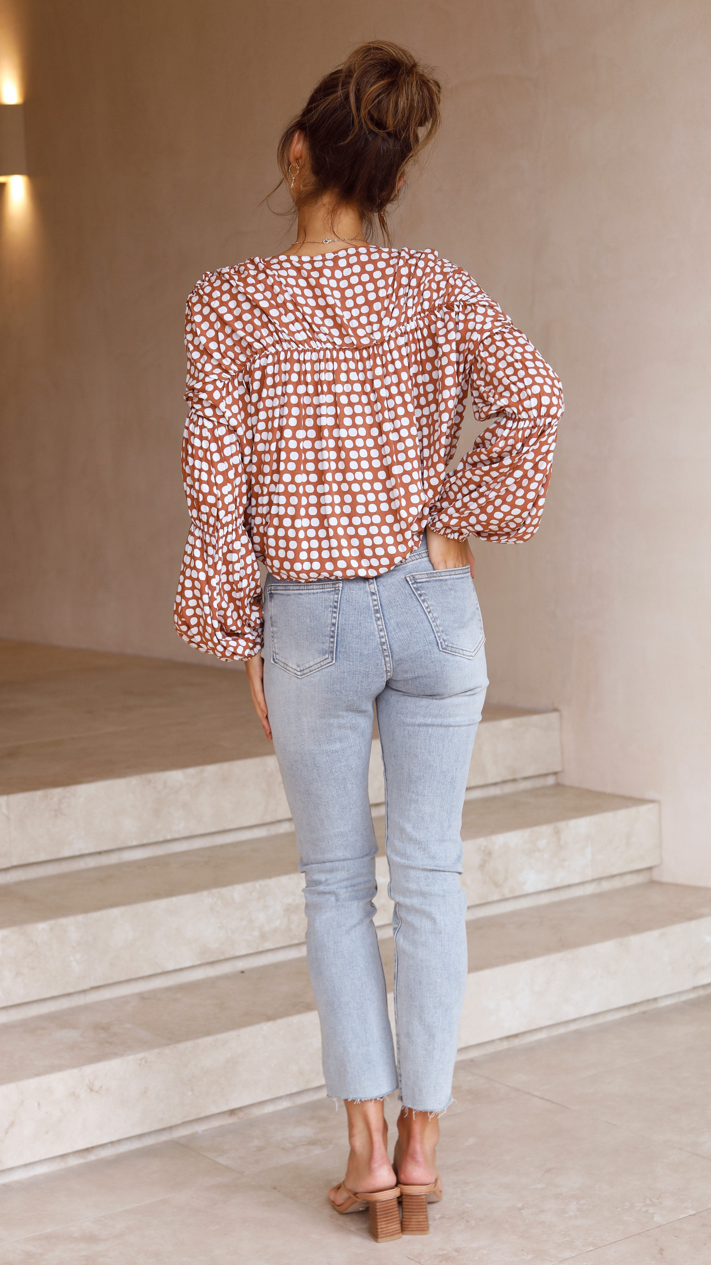 Orane Top - Brown/Spot - Billy J