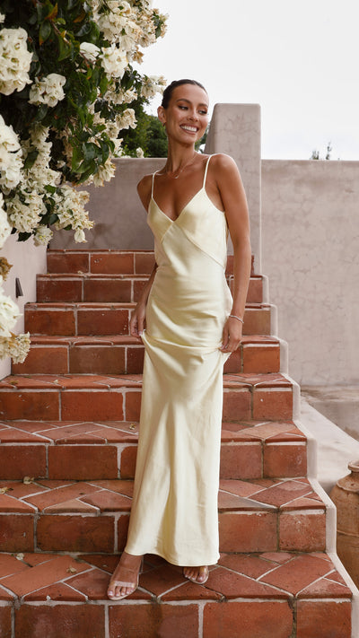 Load image into Gallery viewer, Gisella Maxi Dress - Yellow - Billy J
