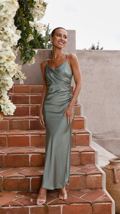 Load image into Gallery viewer, Ariana Maxi Dress - Green - Billy J
