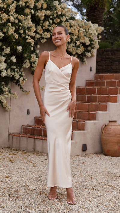 Load image into Gallery viewer, Ariana Maxi Dress - Champagne - Billy J
