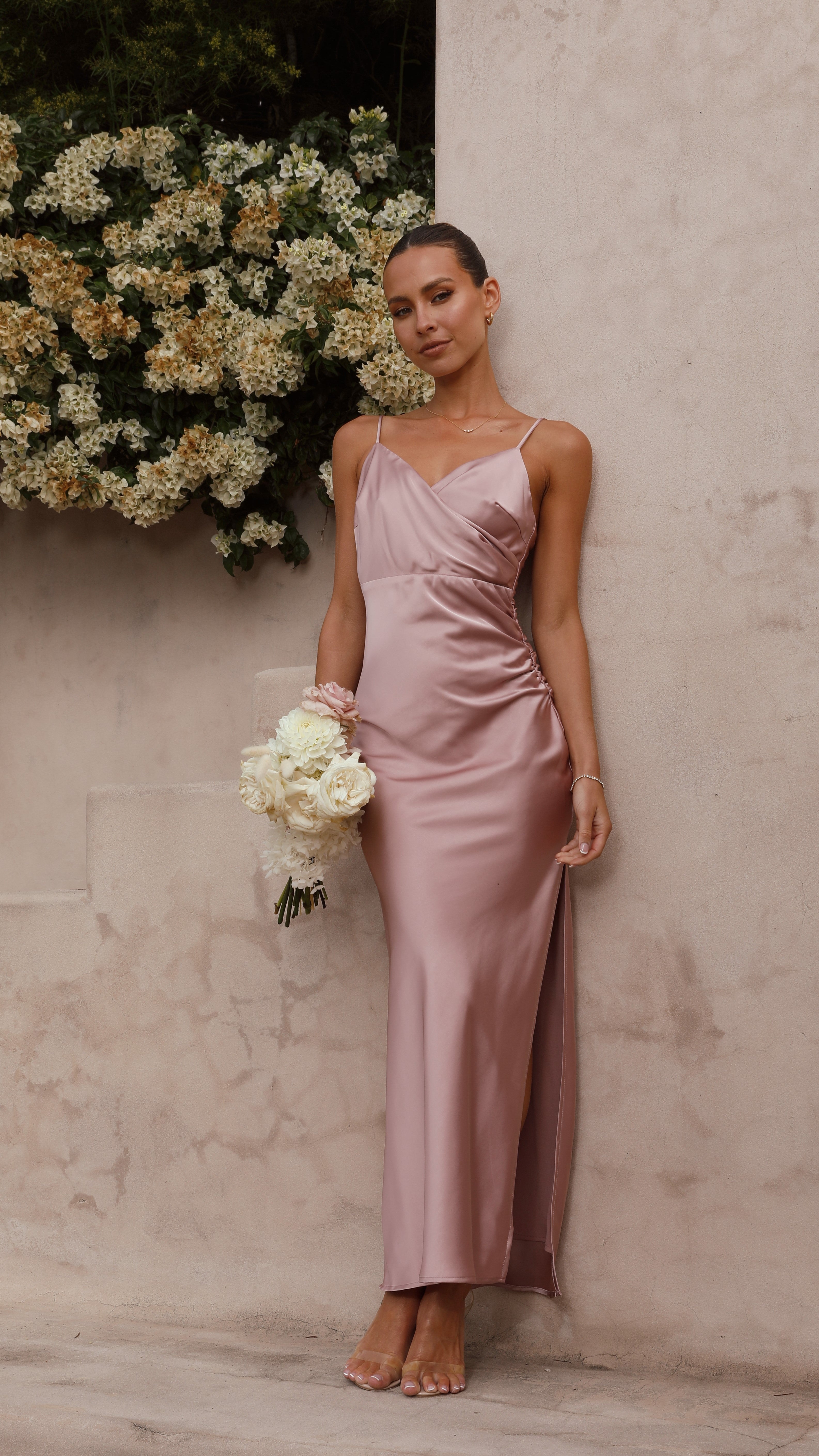 Ariana Maxi Dress - Dusty Pink