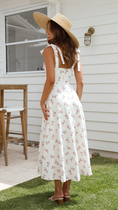 Load image into Gallery viewer, Carmilla Midi Dress - Pink Floral
