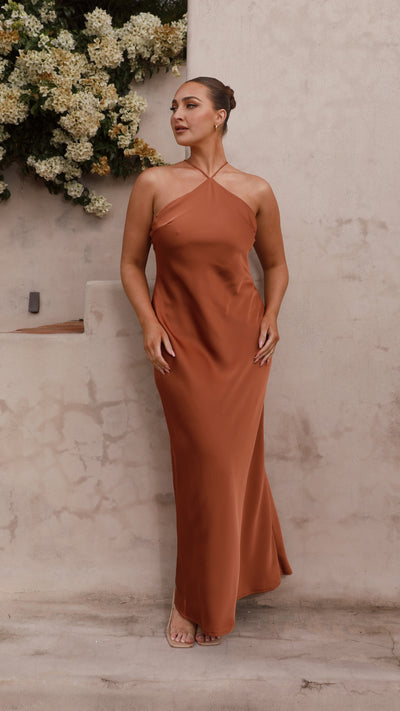 Load image into Gallery viewer, Chiara Maxi Dress - Copper - Billy J
