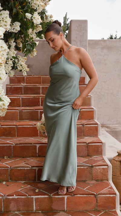 Load image into Gallery viewer, Chiara Maxi Dress - Green - Billy J
