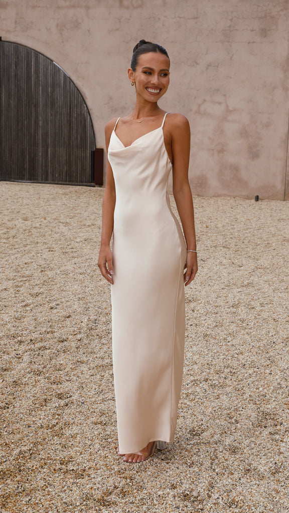 Willow Maxi Dress - Champagne - Billy J