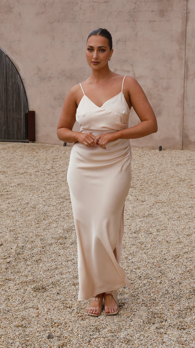 Load image into Gallery viewer, Ariana Maxi Dress - Champagne
