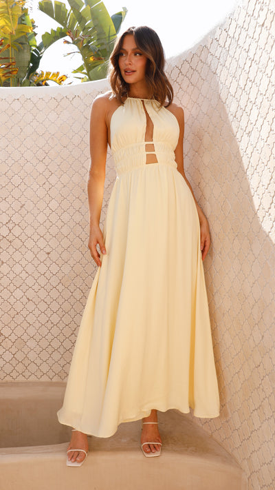 Load image into Gallery viewer, Ivy Maxi Dress - Yellow - Billy J

