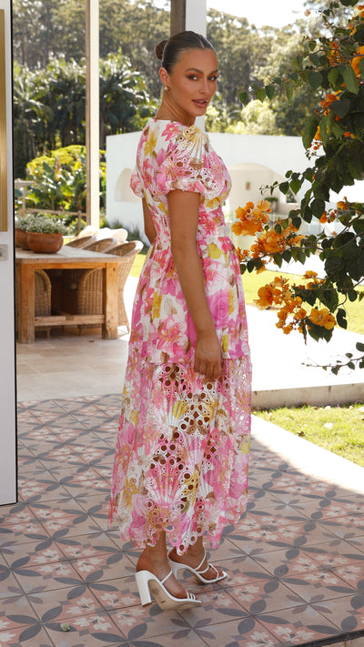 Load image into Gallery viewer, Solana Midi Dress - Pink Floral
