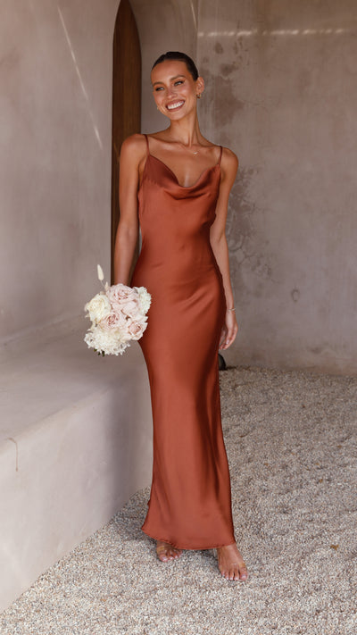 Load image into Gallery viewer, Willow Maxi Dress - Copper - Billy J
