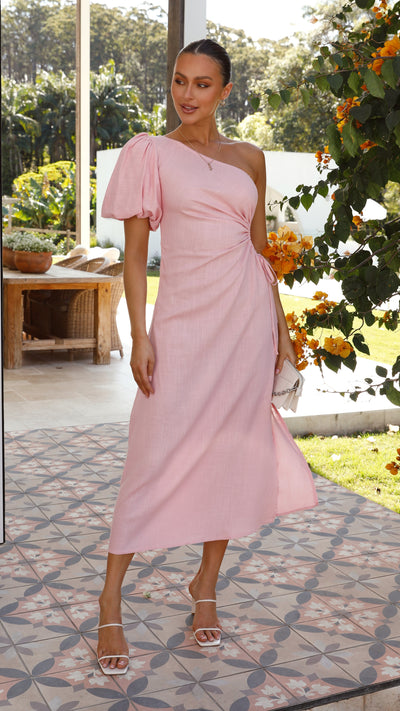 Load image into Gallery viewer, Suzie Midi Dress - Baby Pink
