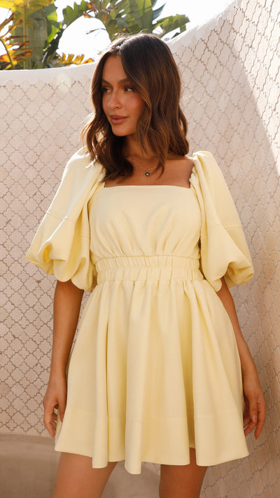 Load image into Gallery viewer, Amayah Mini Dress - Yellow
