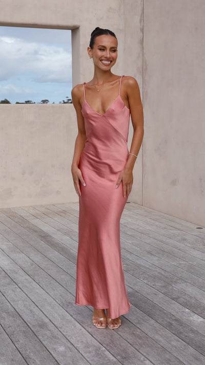 Load image into Gallery viewer, Gisella Maxi Dress - Baked Rose - Billy J
