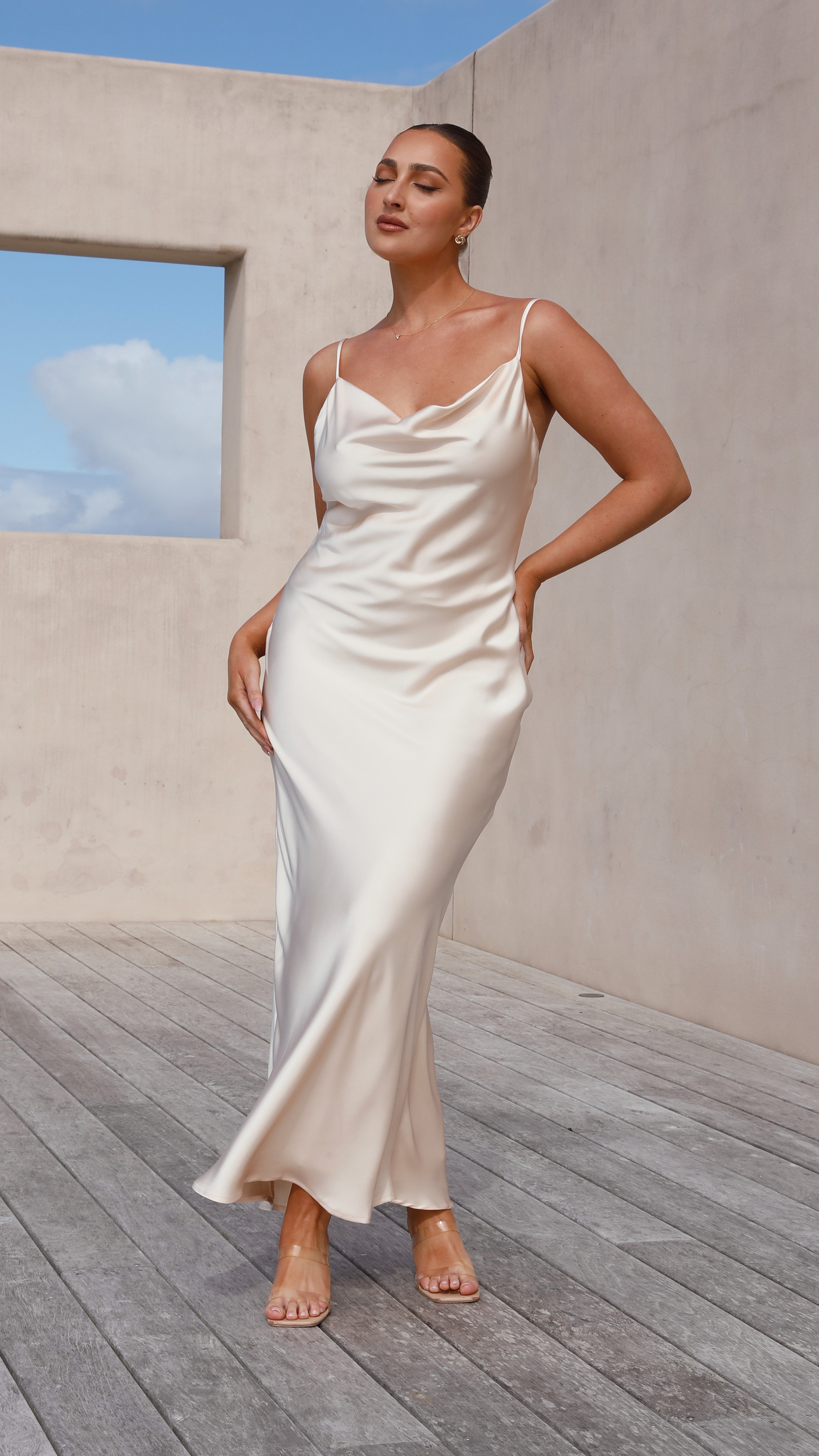 Willow Maxi Dress - Champagne - Billy J