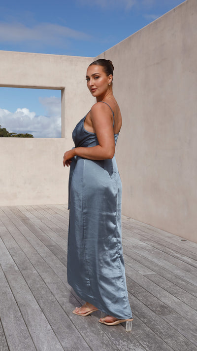Load image into Gallery viewer, Tyra Maxi Dress - Slate Blue
