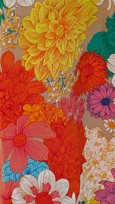 Load image into Gallery viewer, Baker Maxi Dress - Orange/Blue/Pink Floral

