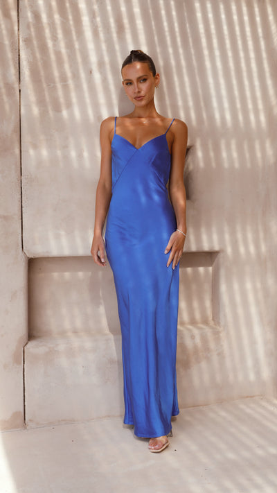 Load image into Gallery viewer, Gisella Maxi Dress - Cobalt Blue - Billy J

