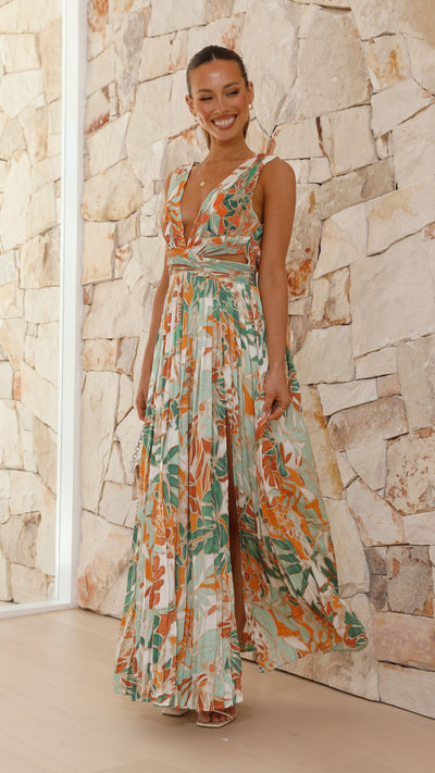 Load image into Gallery viewer, Anita Maxi Dress - Green Floral
