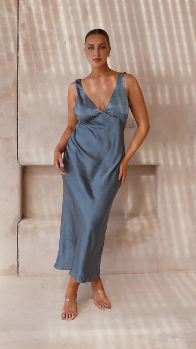 Load image into Gallery viewer, Sammie Maxi Dress - Steel Blue
