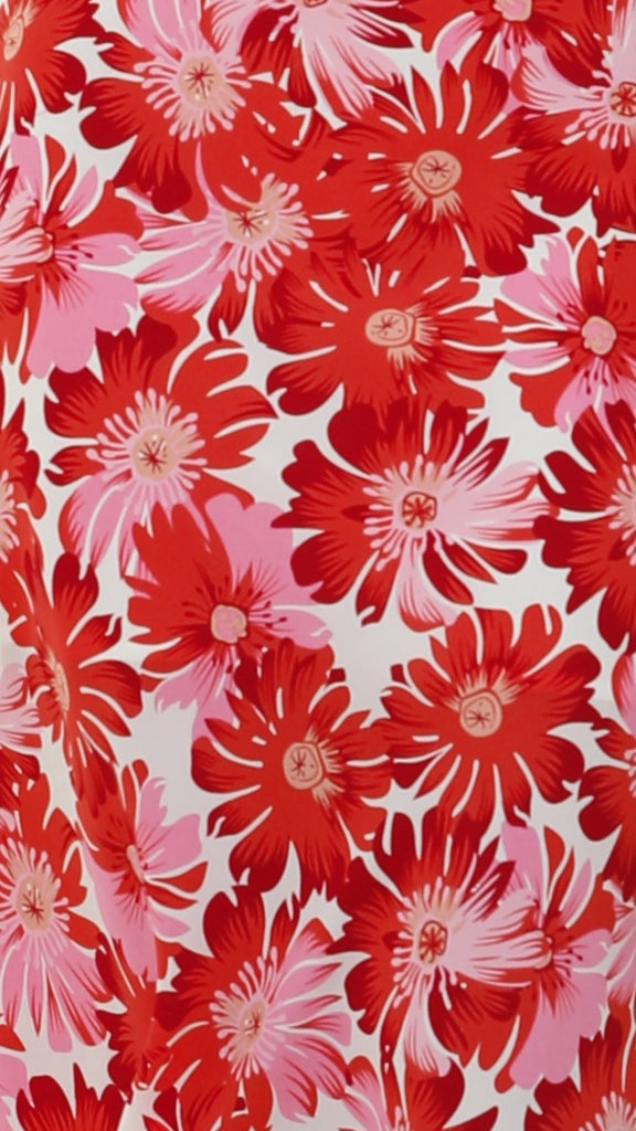 Adalet Maxi Dress - Red / Pink Floral