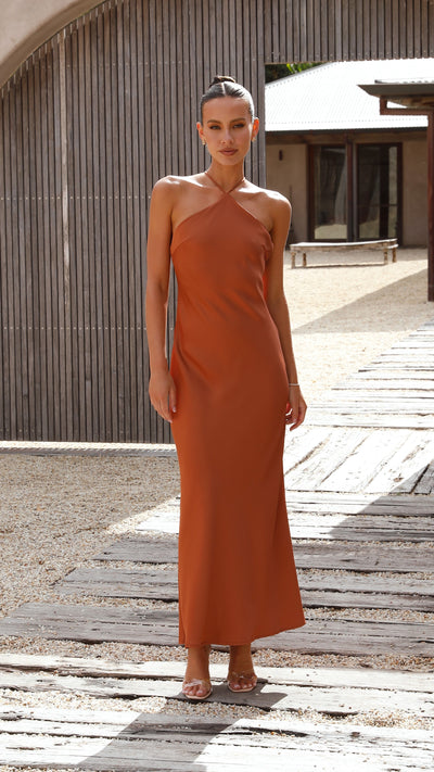 Load image into Gallery viewer, Chiara Maxi Dress - Copper - Billy J
