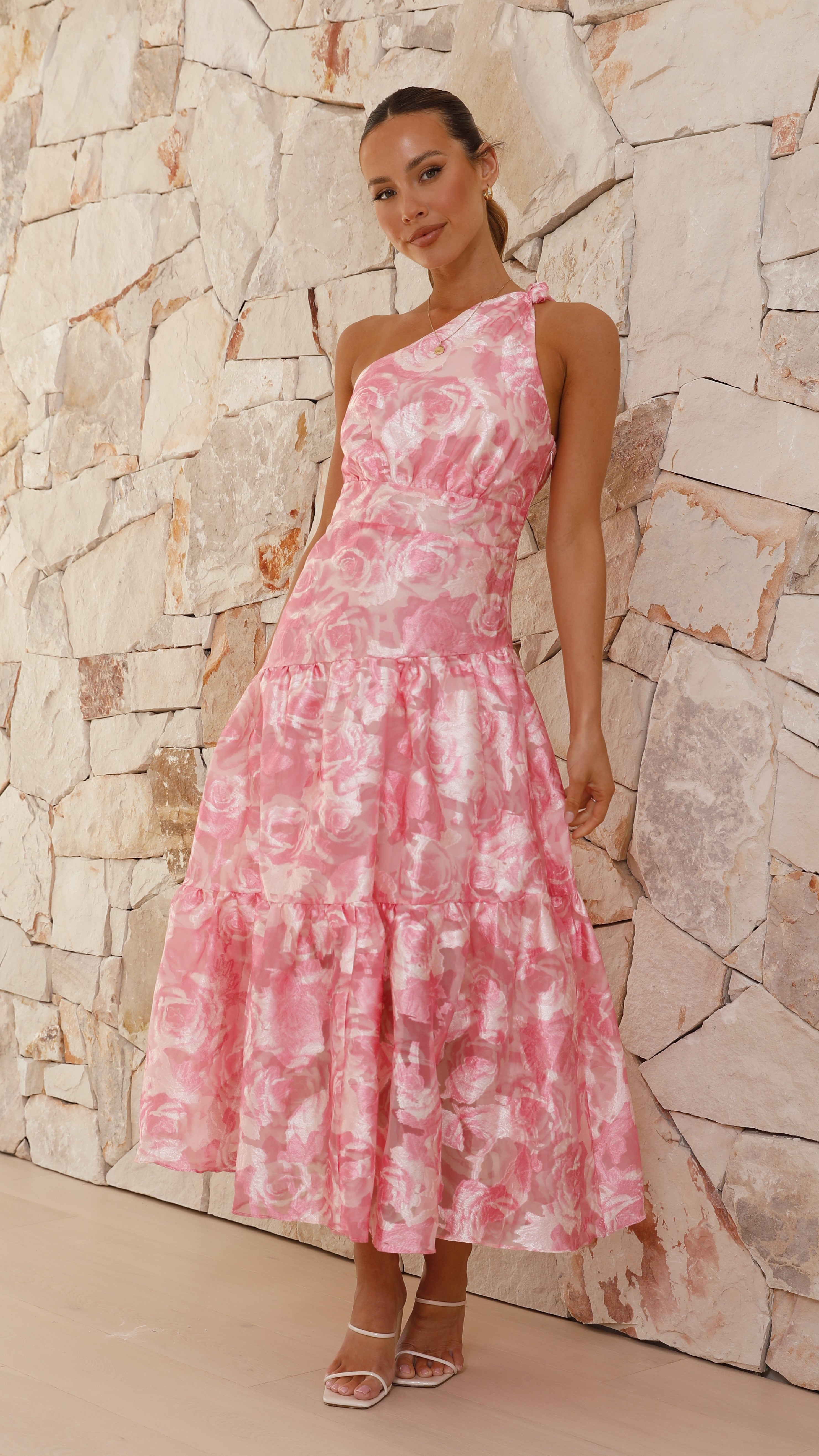 Jayma Maxi Dress - Baby Pink Floral