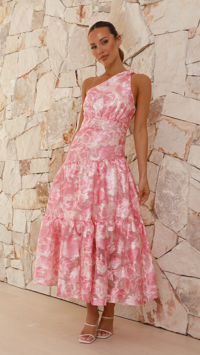 Load image into Gallery viewer, Jayma Maxi Dress - Baby Pink Floral
