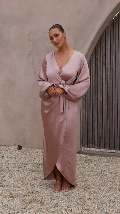 Load image into Gallery viewer, Naomi Long Sleeve Maxi Dress - Dusty Pink
