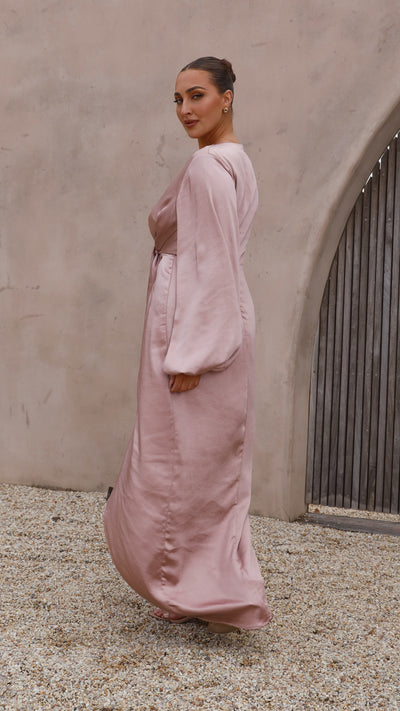 Load image into Gallery viewer, Naomi Long Sleeve Maxi Dress - Dusty Pink
