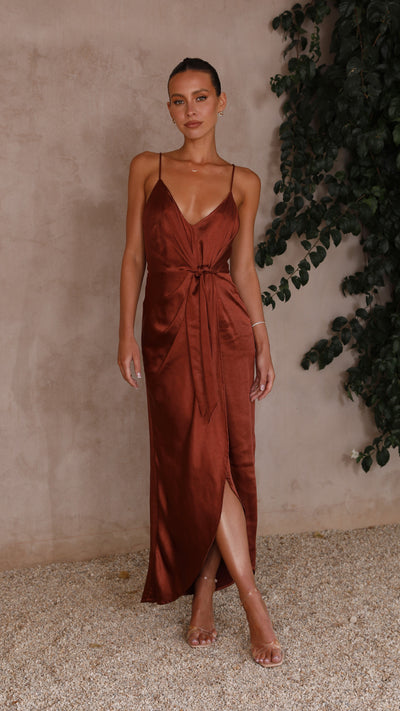 Load image into Gallery viewer, Tyra Maxi Dress - Rust
