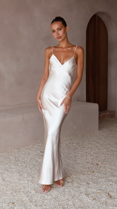 Load image into Gallery viewer, Gisella Maxi Dress - Champagne
