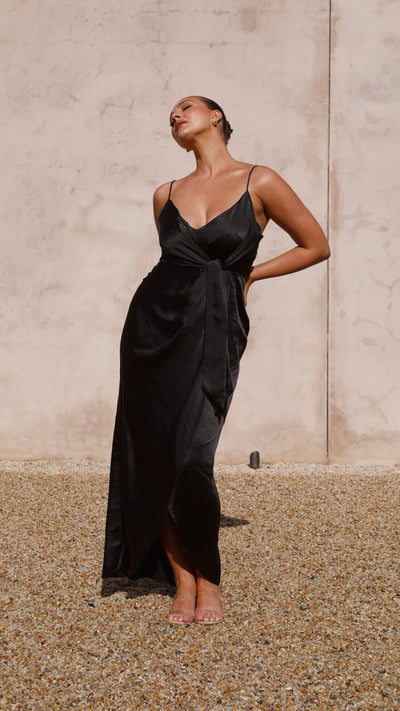 Load image into Gallery viewer, Tyra Maxi Dress - Black - Billy J
