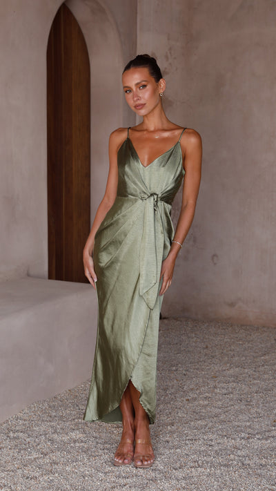 Load image into Gallery viewer, Tyra Maxi Dress - Olive - Billy J
