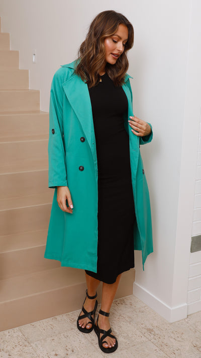 Load image into Gallery viewer, Tamara Trench Coat - Green
