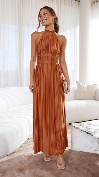 Load image into Gallery viewer, Frances Maxi Dress - Chocolate

