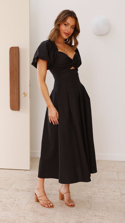 Load image into Gallery viewer, Christina Maxi Dress - Black - Billy J
