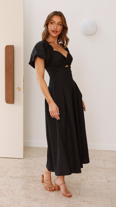 Load image into Gallery viewer, Christina Maxi Dress - Black - Billy J
