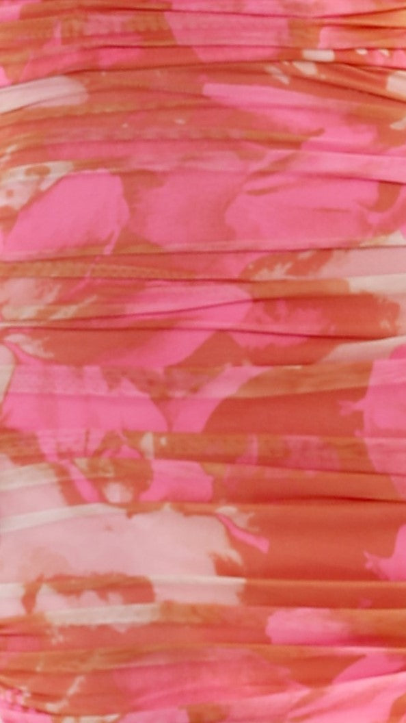 Kourt Midi Dress - Pink Floral