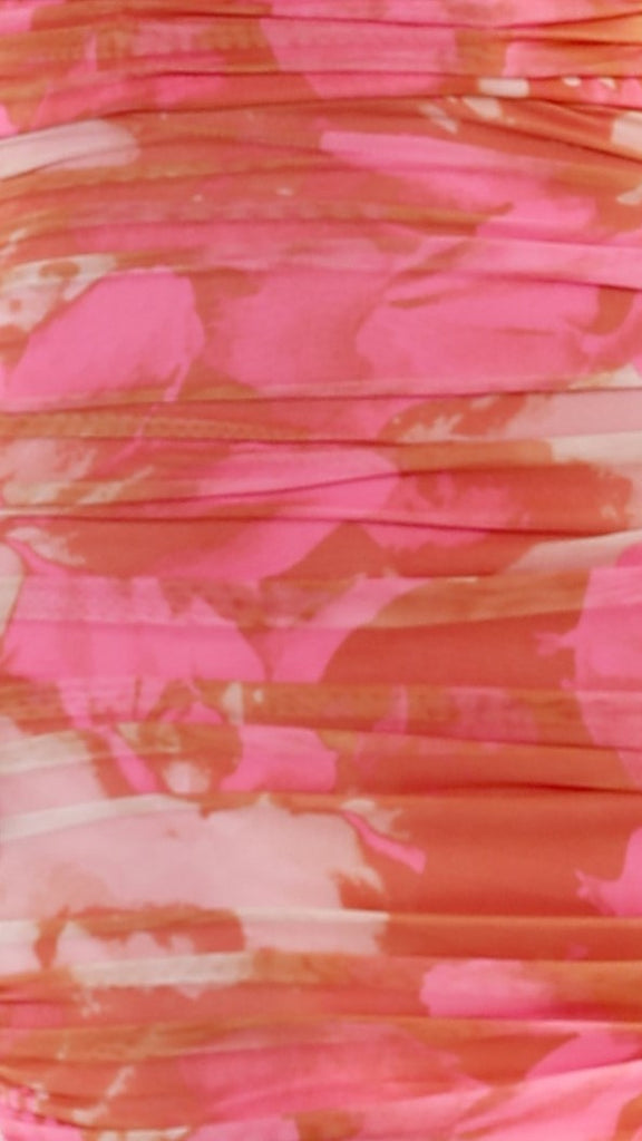 Kourt Midi Dress - Pink Floral