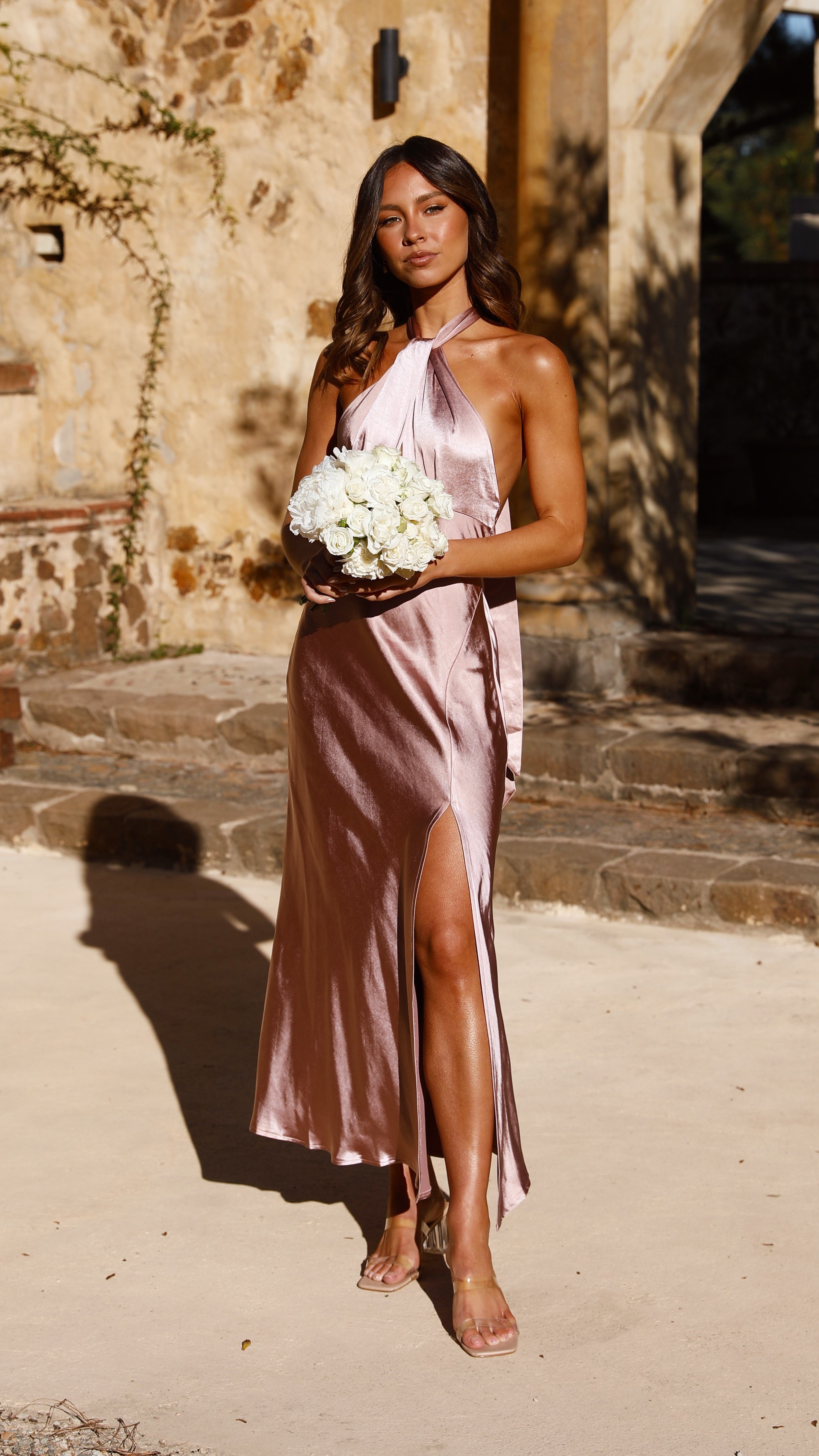 Amalia Maxi Dress - Dusty Pink