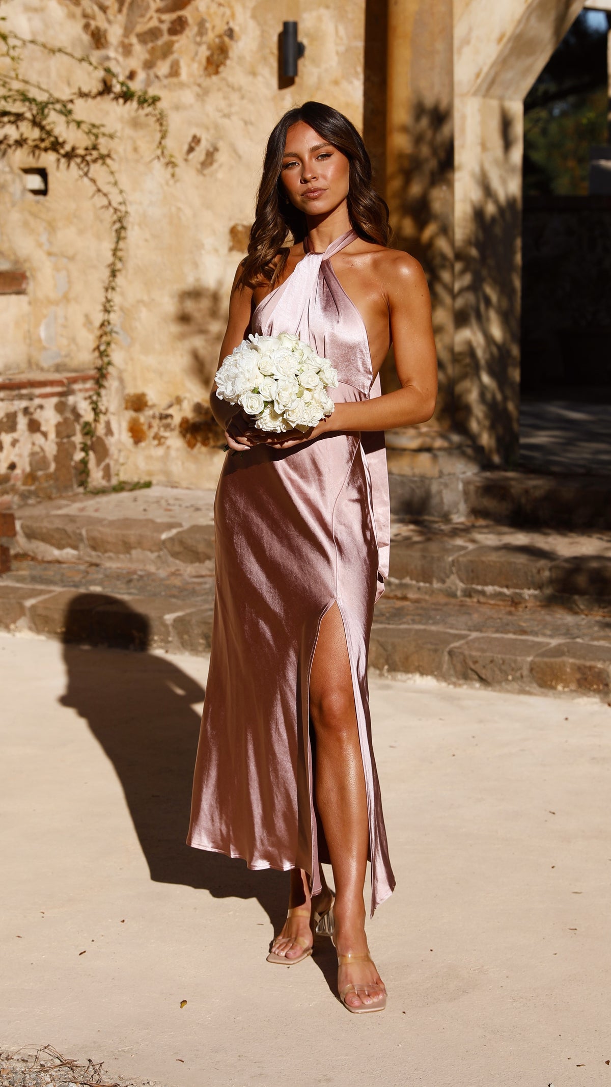 Amalia Maxi Dress - Dusty Pink - Buy Women's Dresses