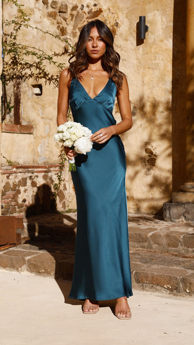 Load image into Gallery viewer, Ziah Maxi Dress - Teal - Billy J
