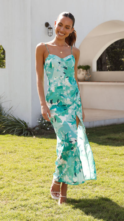 Load image into Gallery viewer, Penny Maxi Dress - Green Floral
