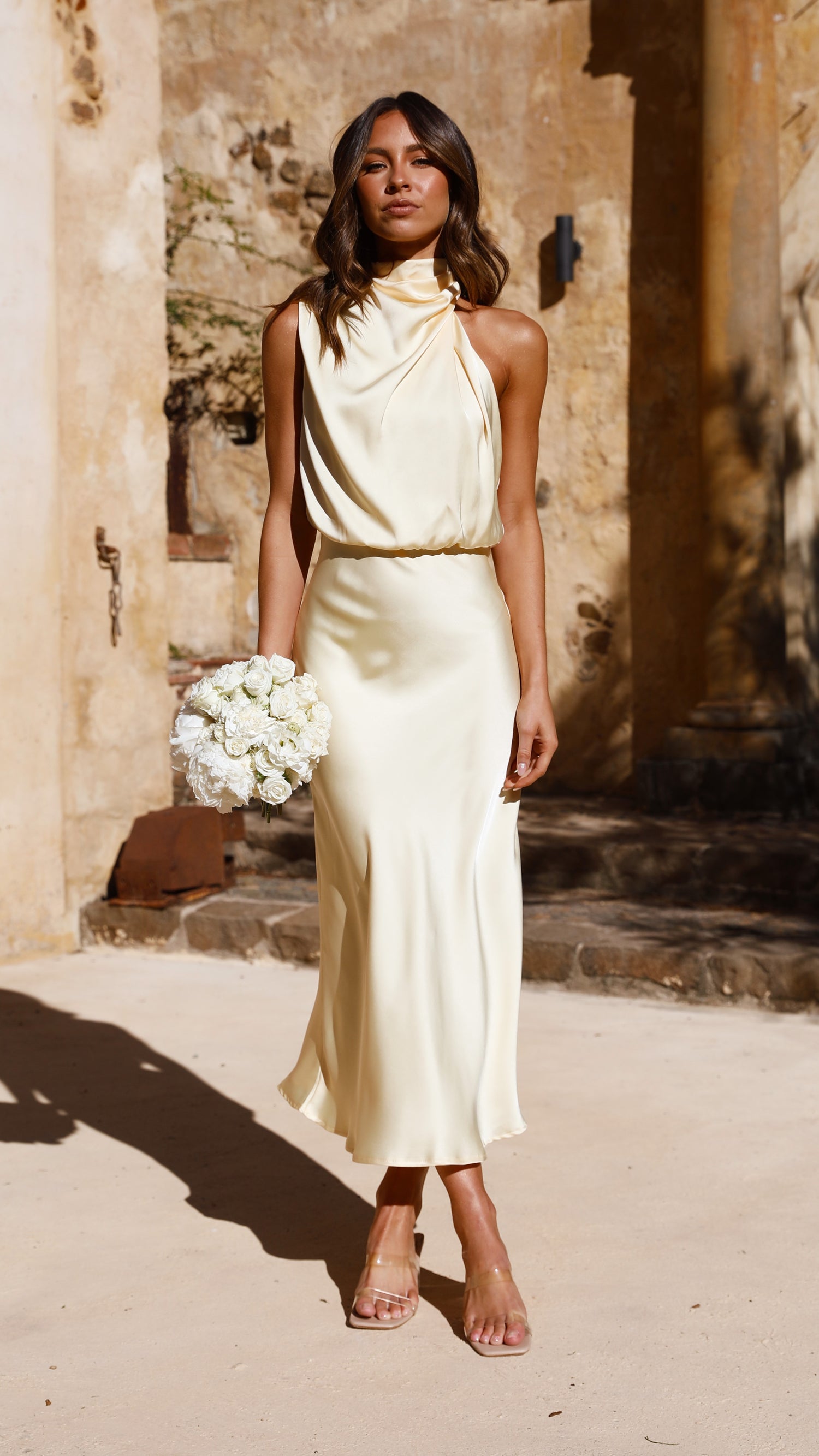 Esther Maxi Dress - Lemon - Billy J
