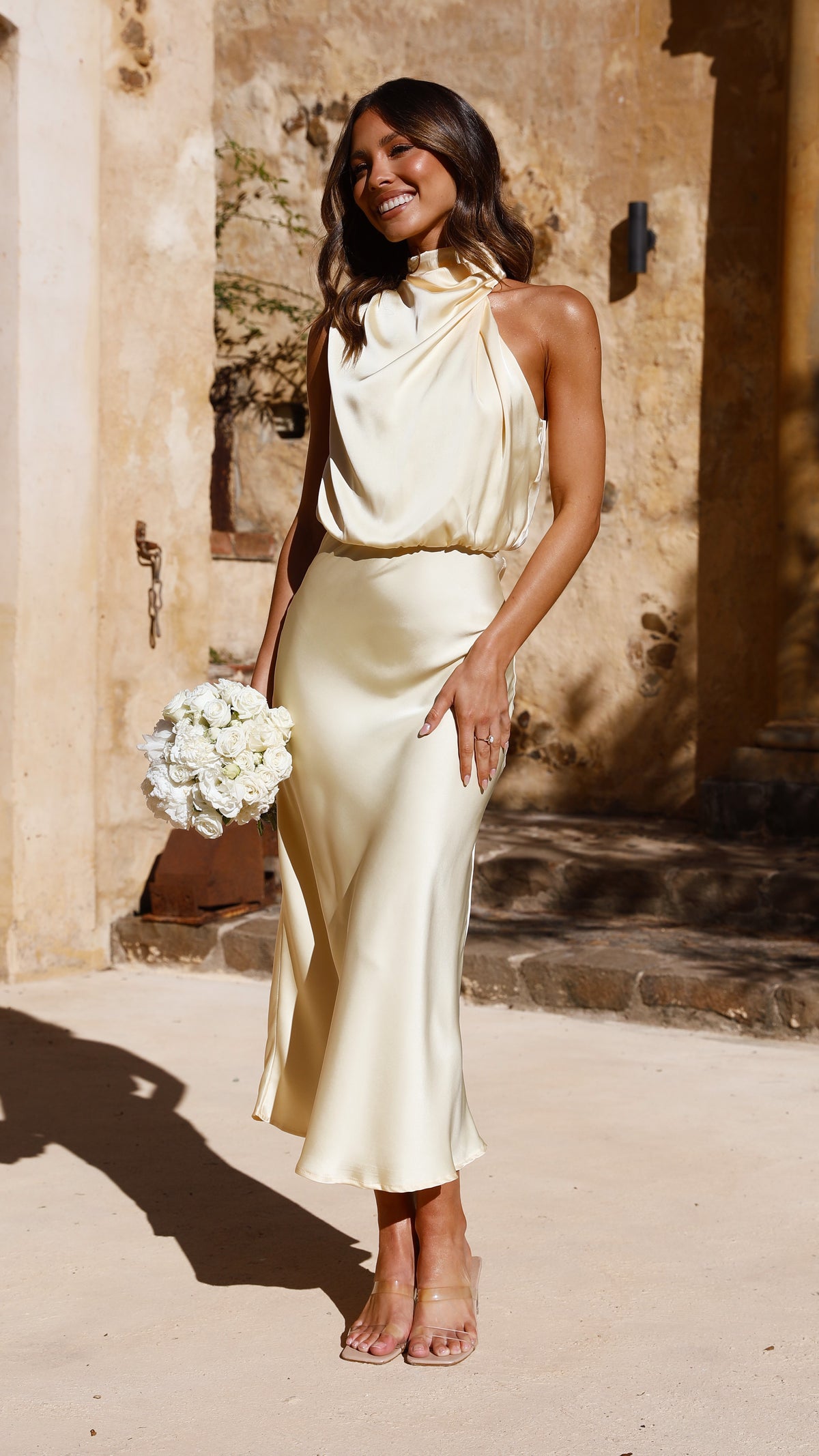 Esther Maxi Dress - Lemon - Billy J